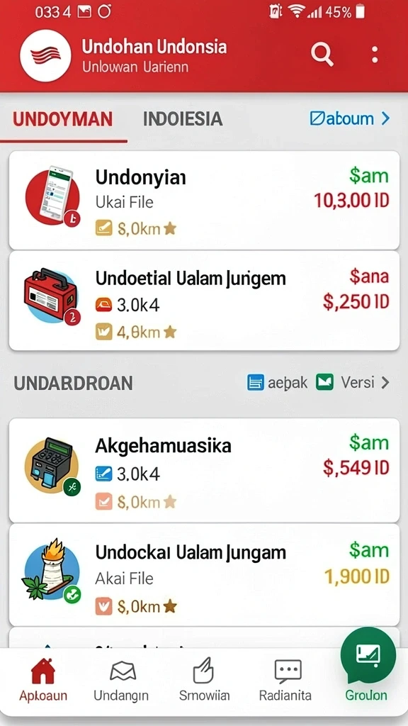 ap686 - Tampilan menu awal yang intuitif dan menarik.