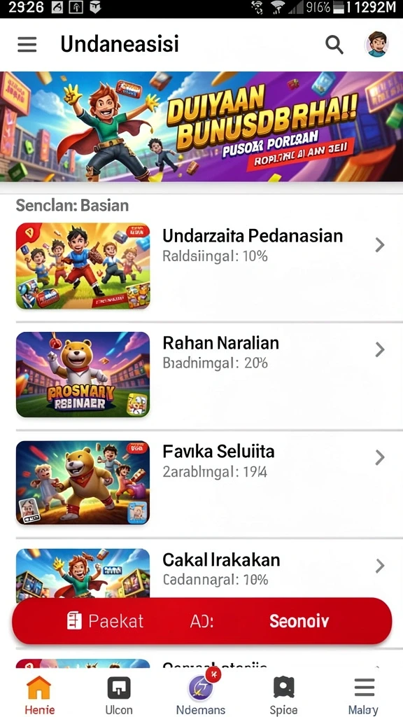 awanluck - Tampilan antarmuka yang menarik dan mudah dinavigasi.