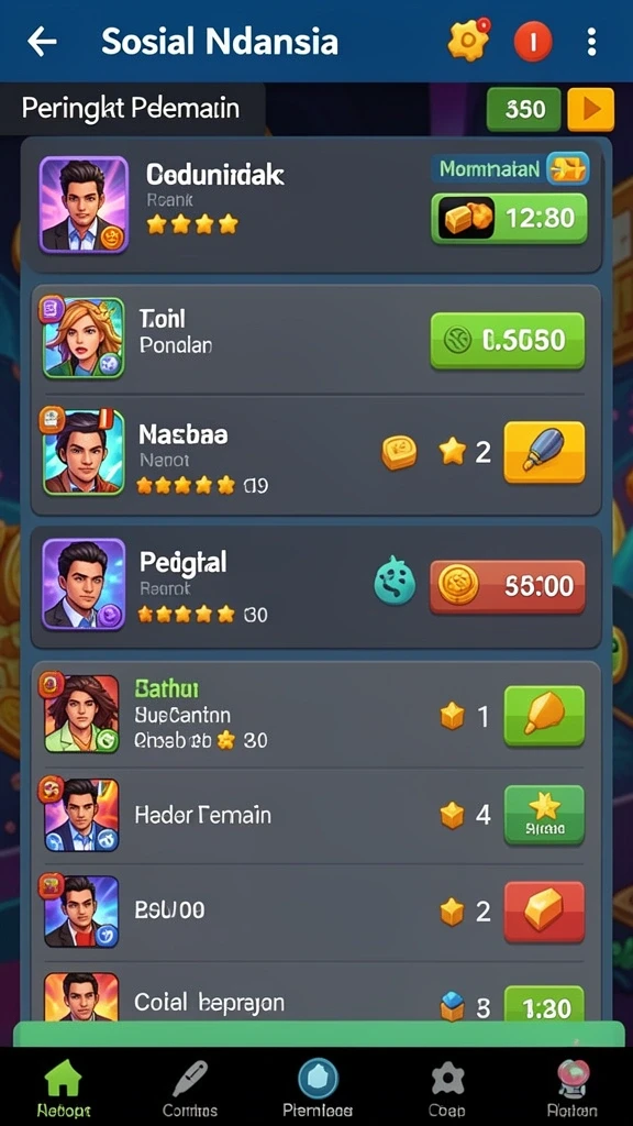 bomtoto - Leaderboard global untuk memacu semangat kompetisi.